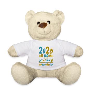 Kindergarten 2025 Kids Gift Kita 2025 Decoration - Teddy Bear - white - Front