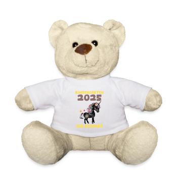 Kindergarten 2025 Girl Gift Kita 2025 Decoration - Teddy Bear - white - Front