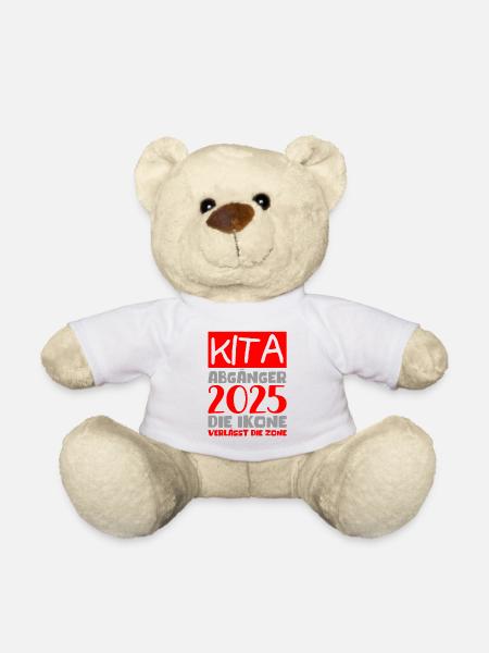 Abschied Kindergarten 2025 Geschenk Mädchen Jungen - Teddy - Weiß