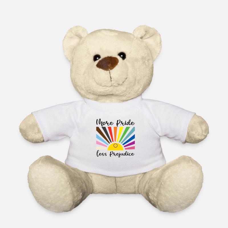 Mehr Stolz, weniger Vorurteile – Regenbogen - Teddy - Weiß