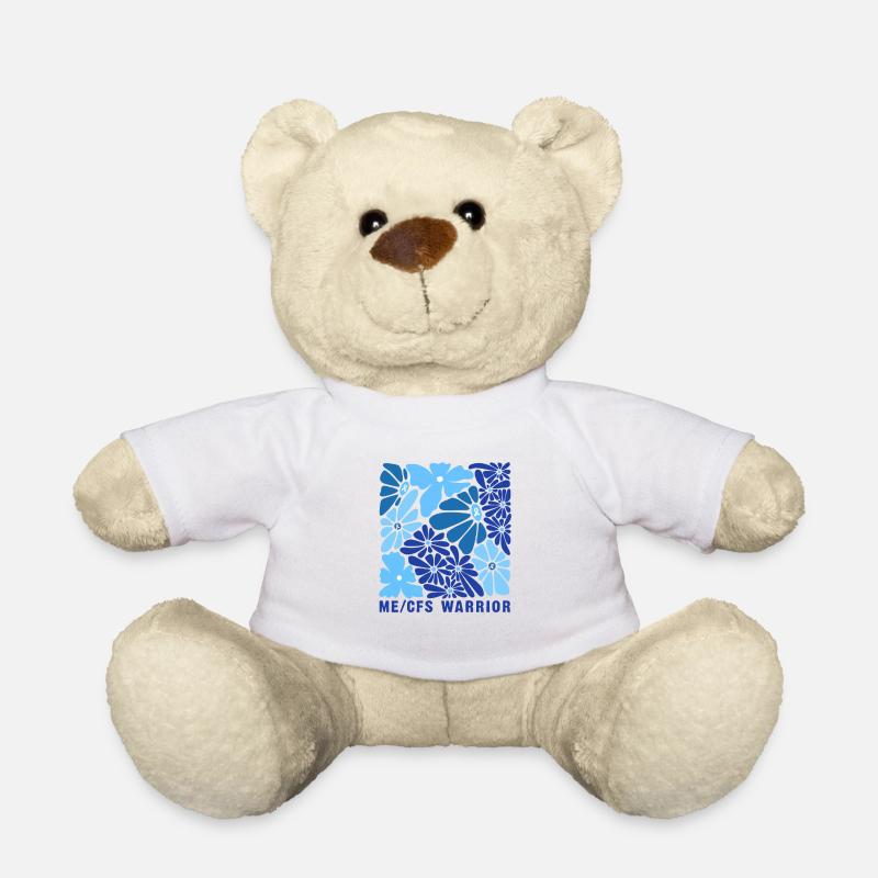 ME CFS Warrior Blumenmuster - Teddy - Weiß