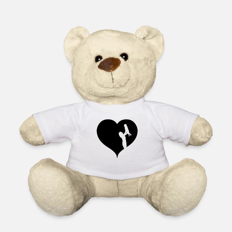 Frau Kind Herz Familie Geschenkidee - Teddy - Weiß