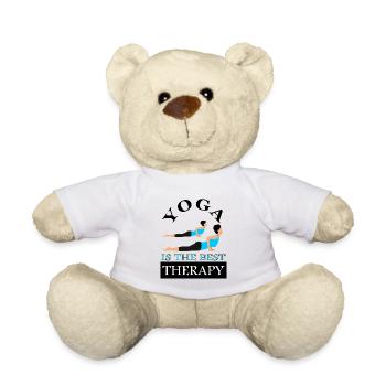 Yoga ist die beste Therapie Praxis Geschenkidee - Teddy - Weiß - Vorne