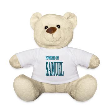 Ich heiße Samuel ich bin Samuel König Geschenkidee - Teddy - Weiß - Vorne