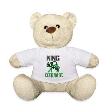 King Elephant Elephant Wildlife Animals Gift - Teddy Bear - white - Front