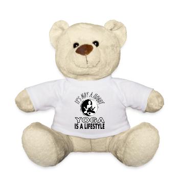 Yoga Meditation ich mache gern Yoga Geschenkidee - Teddy - Weiß - Vorne