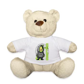 Chillcado - Avocado with Hoodie - Teddy Bear - white - Front