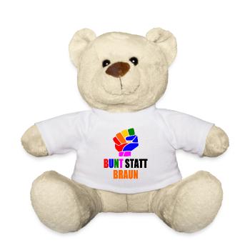 bunt statt braun - Teddy - Weiß - Vorne