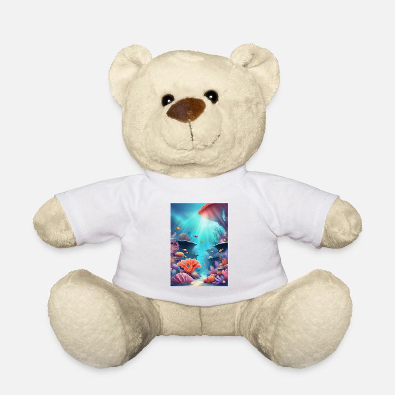 Bunte Korallenriffe - Teddy - Weiß