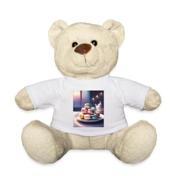 Un tas de macarons français - Nounours - blanc - Devant