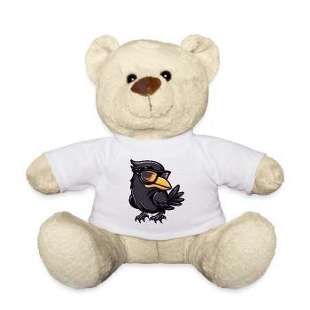 Rabe Krähe Cool Comic - Teddy - Weiß - Vorne