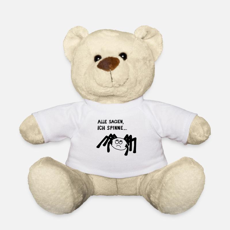 Spinne mit Sozialphobie Traurige Spinne Wolli - Teddy - Weiß