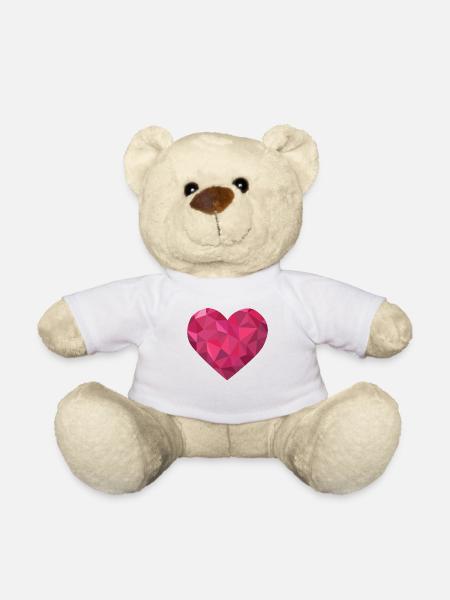 i love you ich liebe dich valentines day heart her - Teddy - Weiß