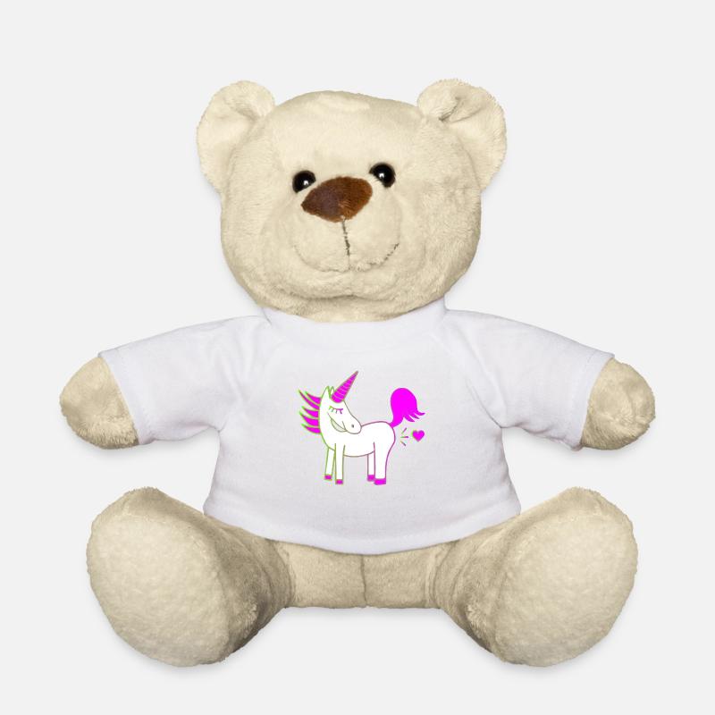 Coeur de Licorne Licorne - Nounours - blanc