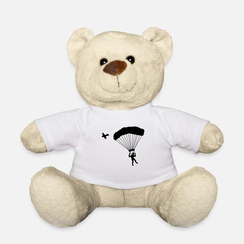 Fallschirmspringen Fallschirmspringer Fallschirm - Teddy - Weiß