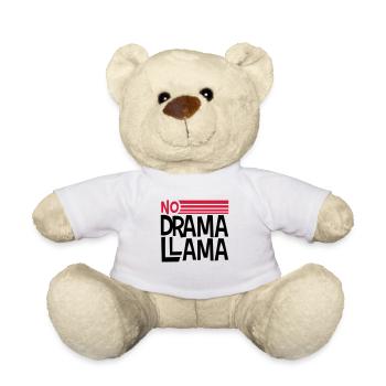 text logo no drama llama party cool celebrate fun c - Teddy Bear - white - Front
