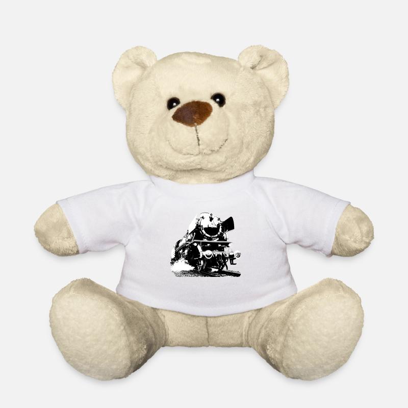 Dampflokomotive - Teddy - Weiß