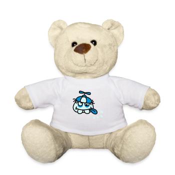 Funny Crazy Stupid Face - Teddy - Weiß - Vorne