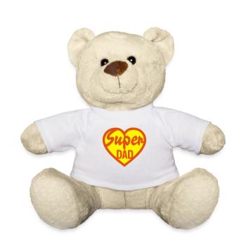 coeur super dad - Nounours - blanc - Devant