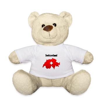 T-shirt Switzerland - Nounours - blanc - Devant