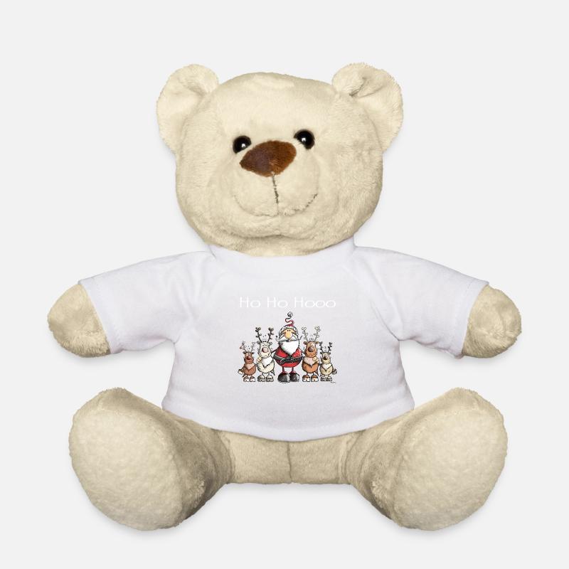 Le Père Noël et son rennes. - Nounours - blanc