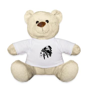 Feder Häuptling - Totenkopf - Teddy - Weiß - Vorne