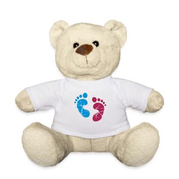 Rosa Blau Baby - Teddy - Weiß - Vorne