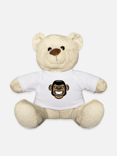 affe wütend böse - Teddy - Weiß