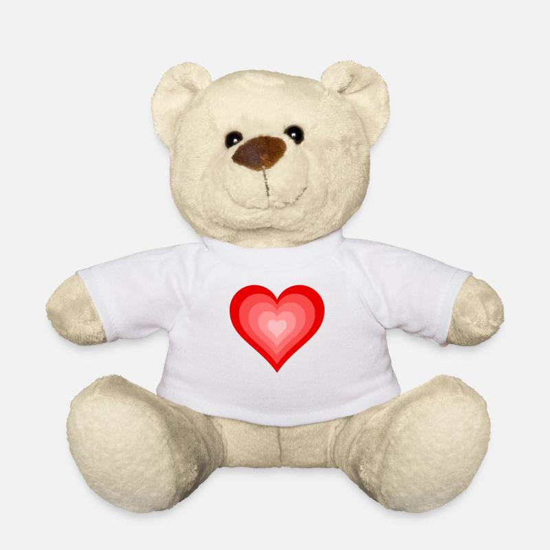 Herz in Herz - Teddy - Weiß
