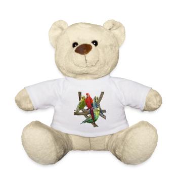 Budgerigar - Teddy Bear - white - Front