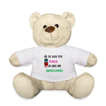 je ne suis pas perdue je suis en randonnée - Nounours - blanc - Devant