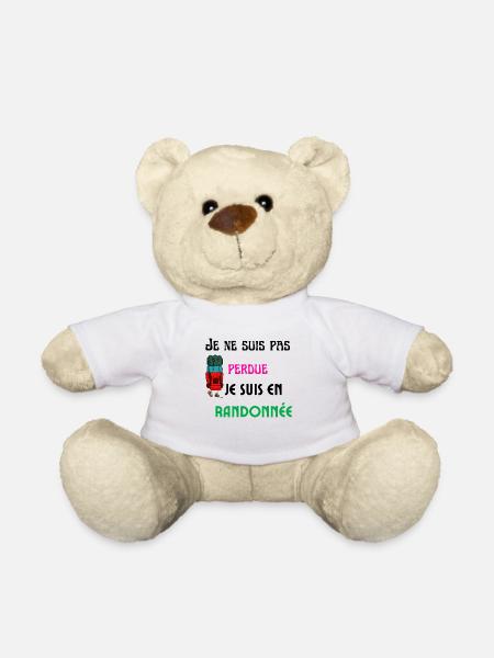 je ne suis pas perdue je suis en randonnée - Nounours - blanc