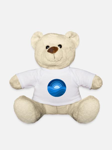 Nacht Meer - Teddy - Weiß