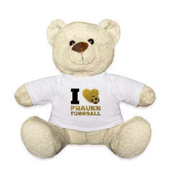 I love frauenfussball Frauen Fußball Fussball - Teddy - Weiß - Vorne