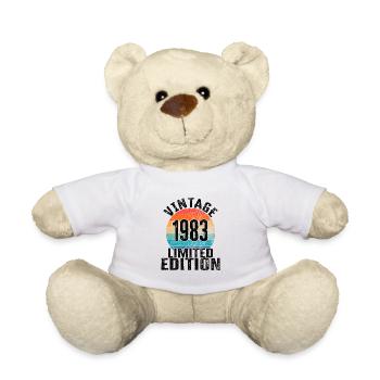 Année de naissance 1983 Vintage Limited Edition Retro - Nounours - blanc - Devant
