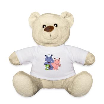 hippo nilpferd baby teddy familie freunde geschenk - Teddy - Weiß - Vorne