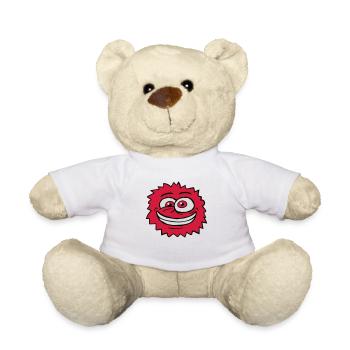 Monster verrücktes Comic Gesicht - Teddy - Weiß - Vorne