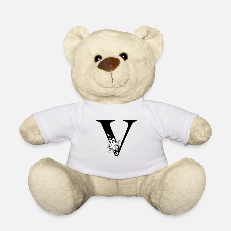 Buchstabe V - Teddy - Weiß