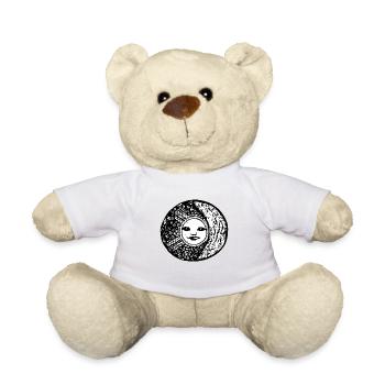 Sun Moon Mosaic Astrology mystical symbol 03 - Teddy Bear - white - Front