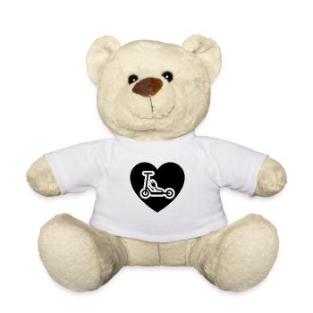 E-Scooter E-Roller Scooter - Teddy Bear - white - Front