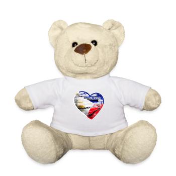 Philippines Filipino Flag Basketball I Gift - Teddy Bear - white - Front