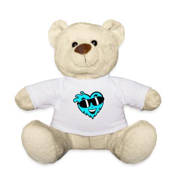 Cooles Herz mit Sonnenbrille ValentinstagCooles He - Teddy - Weiß - Vorne