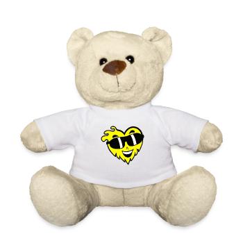 Cooles Herz mit Sonnenbrille Valentinstag - Teddy - Weiß - Vorne