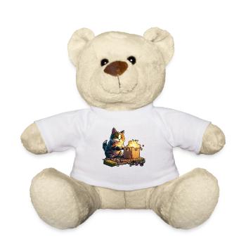 Chat pyromane - Nounours - blanc - Devant