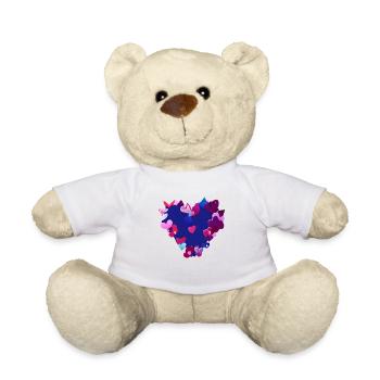 Valentinstag Muttertag Verlobung Hochzeit Liebe - Teddy - Weiß - Vorne