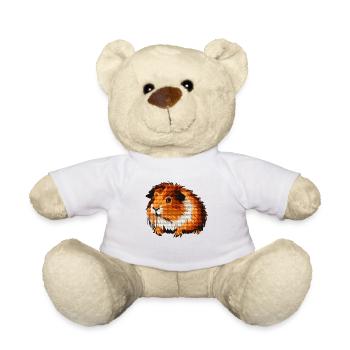 Cochons d’Inde dans de beaux graphismes 8 bits - Nounours - blanc - Devant