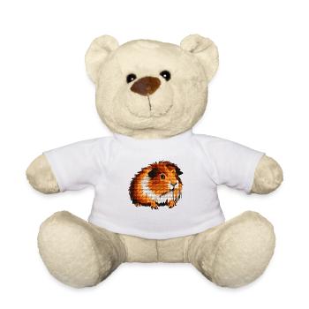 Cobayes en optique pixel 8 bits - Nounours - blanc - Devant