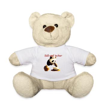 Süß und lecker Panda Bäcker. Geschenk - Teddy - Weiß - Vorne