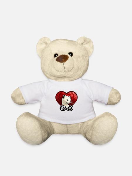 Coeur hermine charmante de bretagne - Nounours - blanc