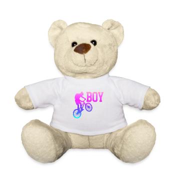 vélo vélo vélo mode de vie sain transport - Nounours - blanc - Devant